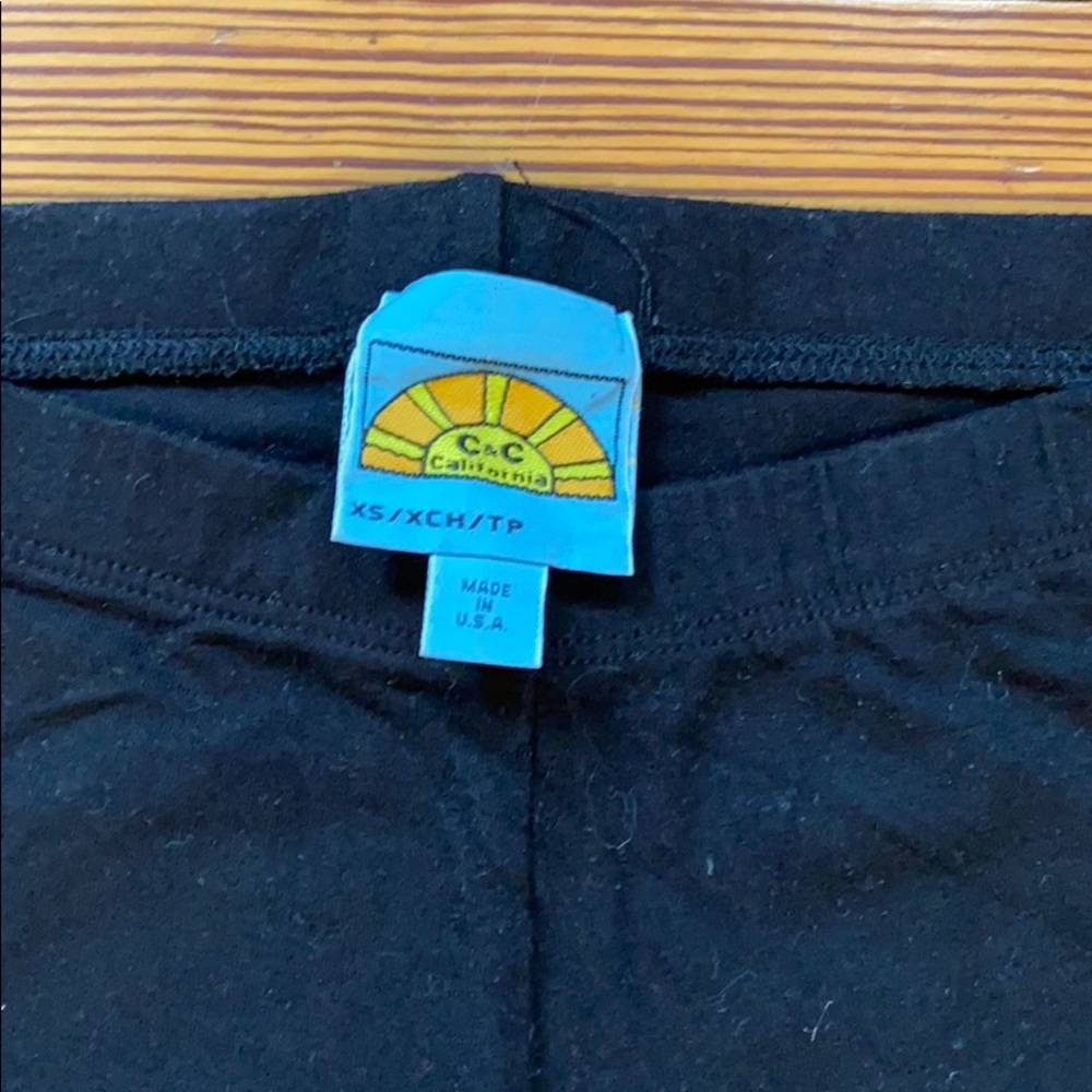 Black XS C&C California cotton leggings - Picture 2 of 3